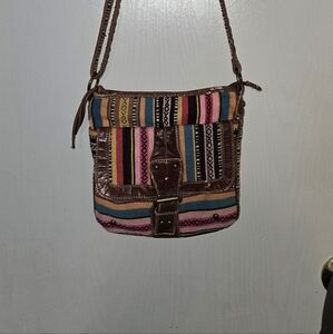 AZTEC PRINT MULTI-COLORED CROSSBODY